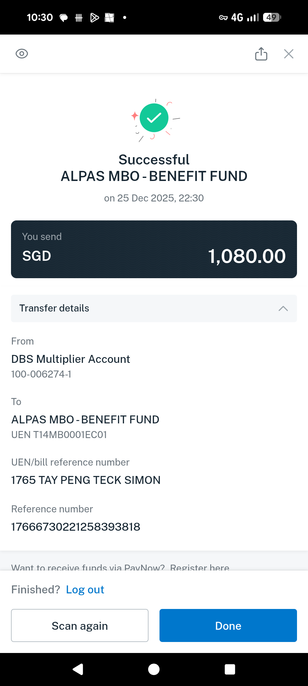Upload Payment Screenshot
